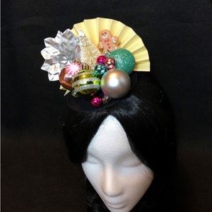Silver Pastel Christmas Fascinator